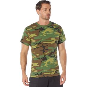 Rothco 22668 Heavyweight T-Shirt Color : Woodland Camo,Size : XL