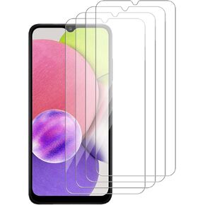 [4 Pack] Glass Screen Protector Compatible for Samsung Galaxy A03s[9H Hardness]-HD Screen Tempered Glass, Scratch Resistant, Easy Install [Case Friendly][Bubble Free] 2.5D Edge