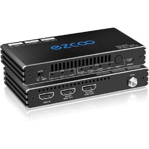 HDMI Splitter 1x2 4K 120Hz 4:4:4 HDR 8K 60Hz VRR G/Sync CEC EDID Switch - HDMI Down Scaler 4K 1080P in Sync, HDMI 2.1 HDCP 2.3 Bypass 1 in 2 Out Spliter Atmos for Game PC Xbox PS5 Roku Fire TV