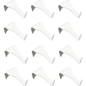 Picture Hanging Kit – Picture Rail Hooks with 6 of Each White Rail Hooks, 72 Inch Invisible Loop Cord, 6 Adjustable Hooks – Stainless Steel Picture Molding Hangers Nylon and Steel Cable