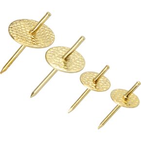 OOK 59243 Picture Hangers, Art Hangers, One Step Installation, Brass Finish, 60Lb., 18 Piece