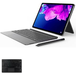BoxWave Keyboard Compatible with Lenovo Tab P11 Pro - SlimKeys Bluetooth Keyboard with Trackpad, Portable Keyboard with Trackpad - Jet Black