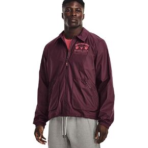 Under Armour Men's Project Rock Iron Paradise Jacket, Dark Maroon/Blitz Red, XL