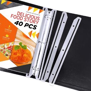 Magazine Holders, 3-Hole Punched Magazine Organizer, Fit Magazine, Choral Music, Brochures, Owners Manuals, Translucent White, 40 Pack