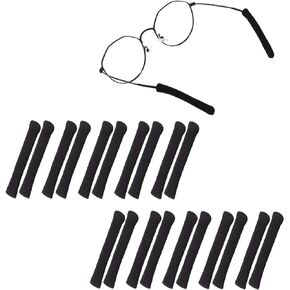 10 Pairs Anti-Slip Soft Glasses Ear Grip, Soft Cotton Glasses Ear Cushion, Knitting Eyeglass Ear Grips, Elastic Eyeglasses Ear Cushions, Black Glasses Ear Cushion, Glasses Accessories