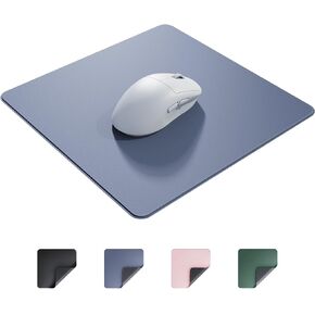Smooth Gaming Mouse Pad, Cool Desk Mouse Pad with Anti-Slip Rubber Base, Waterproof Washable 9.8 * 9.8 Inch (Clear Black)