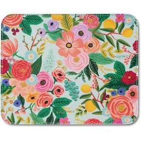 RIFLE PAPER CO. Mouse Pad | Smooth PU with Non-Slip Rubber Backing (9.5" L × 7.825" H), Garden Party