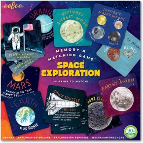eeBoo: Space Exploration Memory and Matching Game, Developmental and Educational, Sharpens Recognition, Concentration and Memory Skills, Perfect for Ages 5 and up