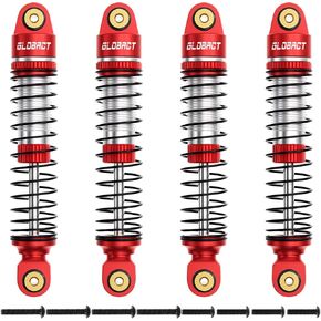 GLOBACT 59MM Aluminum RC Oil Shock Adjustable Front & Rear Shocks for TRX4M 1/18 RC Crawler Upgrade Accessories (Black)