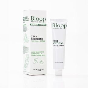 Bloop Anorectal Itch Soothing Cream with Hydrocortisone, Andiroba/Babacu Oils | Max. Strength for Rapid Itch Relief & Cooling (1oz)