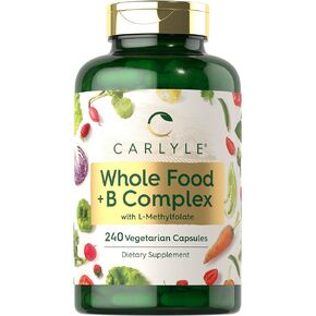 Carlyle Whole Food Multivitamin with B Complex | 240 Capsules | Vegetarian, Non-GMO & Gluten Free