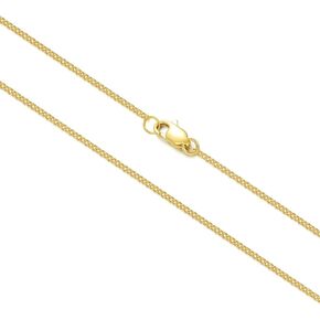 قلادة سلسلة ذهبية رفيعة من الذهب الأصفر عيار 14 قيراط 1 مم/1.2 مم/1.35 مم للنساء، قلادة سلسلة كابل رفيعة كلاسيكية متينة وقوية صلبة من الذهب عيار 14 قيراط للنساء، 14 بوصة - 36 بوصة in Kuwait
