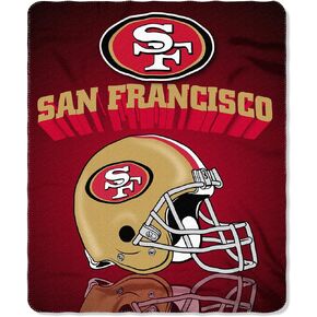 غطاء من الصوف Gridiron من NFL San Francisco 49ers، مقاس 50 بوصة × 60 بوصة in Saudi Arabia