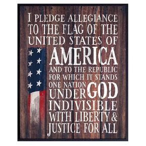 American Flag Wall Decor 11x14 - United States Air force, Navy, Armed forces Tribute - Veteran Day Gift - American Art Decor - Patriotic Wall Decor for Office, Living Room - US Wall Art Poster Print