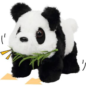 Cuteoy Walking Panda Stuffed Animal Talking Wagging Nodding Educational Plush Toy Electric Interactive Animated Plushies for Girls Boys Birthday
