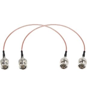 Ullnosoo SDI Cable, 2pcs 1ft BNC Male to Male 3G HD SDI Cable, 75 Ohm 12inch Coax Cable Antenna Extender Jumper Adapter RG179, for 4K 1080P Vedio 3G-SDI SDI Video Equipment, CCTV, DVR, Cameras