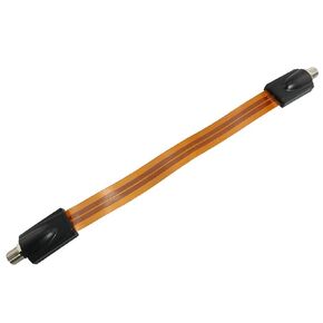 Flat Coaxial Window Cable 260mm/10.24inch F Female to F Female Plug Jack Connector Adapter Ribbon Coax Cable for Windows, Doors, Caravans Orange Flat Antenna Cable