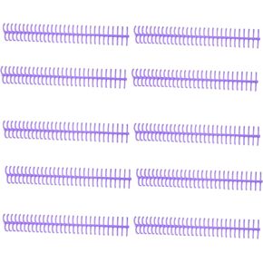 10Pcs Spiral Binding Coil 30 Holes 16mm Diameter Loose Leaf Binding Ring 130 Sheet Capacity Plastic Spines for Bind Paper(Black)