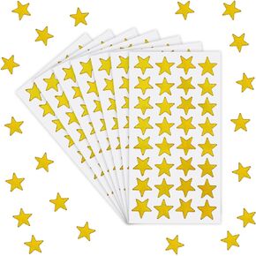 Star Stickers 1000pk. Small Stickers Gold Stickers. Foil Star Stickers ½" Diameter Star Stickers for Kids Reward, Arts and Crafts and Homeschool Supplies