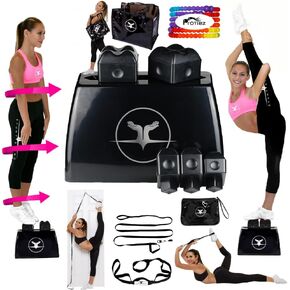 STUNT STAND® Cheerleading Balance & Flexibility Stunt Training Equipment - Increase Stunt Awareness SAFELY on the Ground - FREE Training Video Links Included - Black