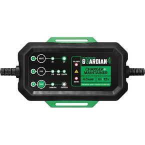 Interstate Batteries 12V, 6V Battery Charger & Maintainer (12V and 6V, 4.0A) Portable, Automatic, Trickle Charging for LiFePO4, Deep-Cycle, Automotive, AGM, Powersports, Boats (CHGIB40)
