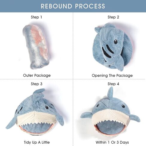 Jiupety Cute Soft Cat Bed, Indoor Shark-Shaped Warm Cat Cave with Removable Washable Pillow for Cat and Puppy Dog, Blue, L. in Saudi Arabia