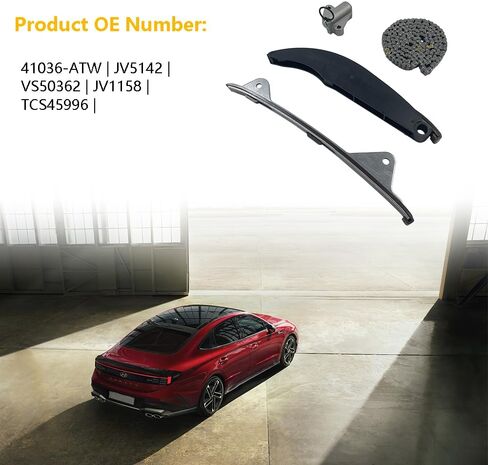 توقيت سلسلة عدة الموتر دليل السكك الحديدية | مناسب لسيارة Hyundai Elantra GT Elantra، Kia Soul، 1.8L 2.0L L4 DOHC Engine NU | OE # TCS45996، 41036-ATW in Saudi Arabia
