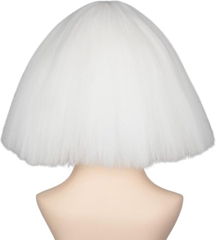 Miss U Hair Short Kinky Straight Taro Wig Women Fashion Party Hair Cosplay Wig White Color in Saudi Arabia