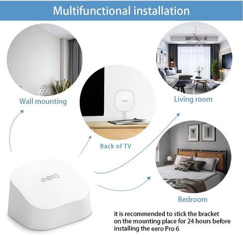 دعامة تثبيت على الحائط بدون براغي من Huafly لـ Eero 6 WiFi، عصا VHB على الحامل، حامل لاصق قوي، لا توجد أدوات ولا حفر ولا ثقب (قطعتان) in Kuwait