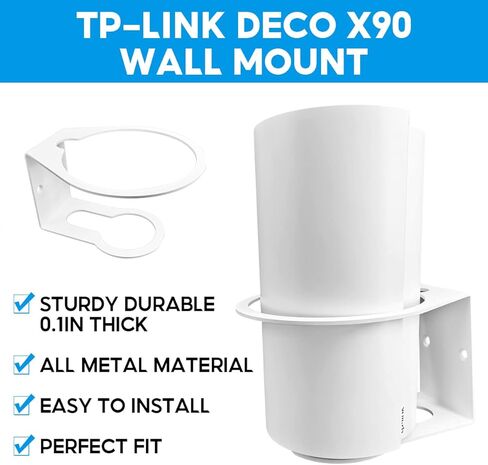 متوافق مع نظام AX6600 (Deco X90) شبكة WiFi 6 للمنزل بالكامل، حامل تثبيت على الحائط Deco X90، حامل تثبيت على الحائط معدني قوي، (عبوة واحدة) in Kuwait