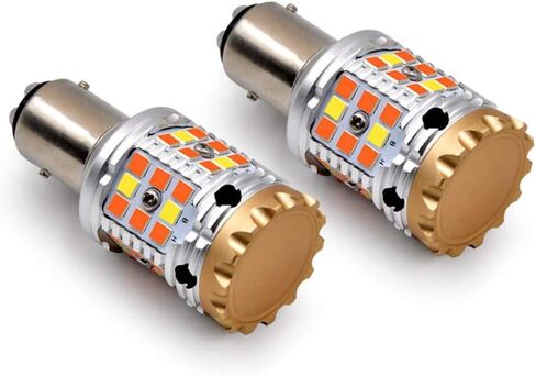 LASFIT 1157 LED لمبة التبديل مع المدمج في المقاوم Canbus خطأ الجبهة بدوره إشارة الضوء 2057 2357 7528 BAY15D العنبر الوامض لمبة بيضاء النهار تشغيل DRL ضوء وقوف السيارات، حزمة من 2 in Kuwait