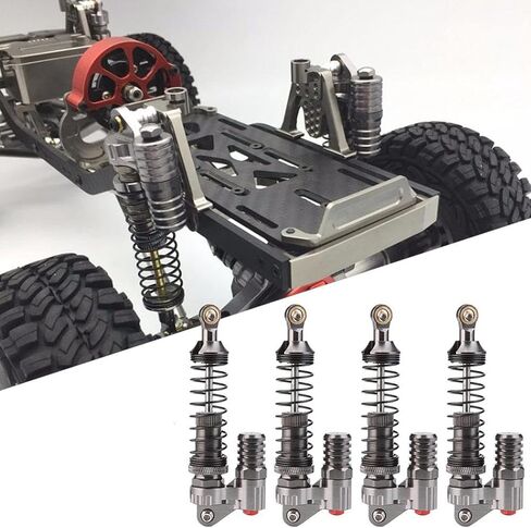 ممتص الصدمات RC، 4 قطع من الألومنيوم الممتص للصدمات باستخدام الحاسب الآلي مجموعة صدمات زنبركية مع براغي صدمات زاحفة للمحور / SCX10 / D90 / -4 RC سيارة زاحفة in Kuwait