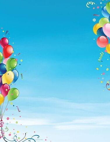 Great Papers! Balloons Everywhere Letterhead for Invitations, Announcements and Personal Messages, Printer Friendly 8.5" x 11", 50 Pack (2023062) in Saudi Arabia