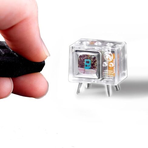 TinyTV® Mini - Ultra Minature, Classic TV Color or Clear Plastic, USB-C Streaming, Preloaded Videos (Clear) in Saudi Arabia