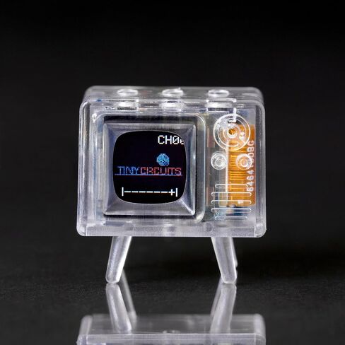 TinyTV® Mini - Ultra Minature, Classic TV Color or Clear Plastic, USB-C Streaming, Preloaded Videos (Clear) in Saudi Arabia