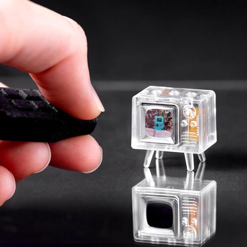 TinyTV® Mini - Ultra Minature, Classic TV Color or Clear Plastic, USB-C Streaming, Preloaded Videos (Clear) in Saudi Arabia