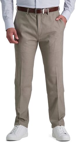 Kenneth Cole Men's Slim Fit Solid Performance Dress Pant, Oatmeal, 32W x 30L in Saudi Arabia