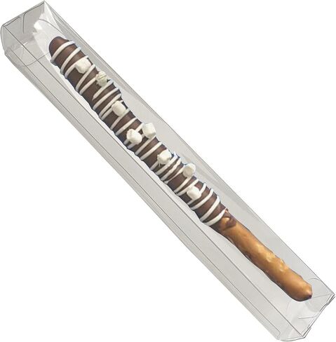 Vowcarol 50 Clear Pretzel Rod Boxes, 1 x 1 x 8 Inches Pretzel Boxes in Saudi Arabia