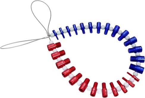 مدقق الخيط صامولة ومسمار - 26 حزمة مدقق الخيط صامولة ومسمار مدقق 26 مقياس معرف الخيط للذكور / الإناث - 14 بوصة و12 مقاسًا متريًا (أزرق وأحمر، 14 بوصة و12 متريًا) in Kuwait