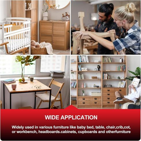 مجموعة استبدال براغي سرير الأطفال من BRT Bearingshui، M6x15/25/35/45/55/65/75 مم، مجموعة متنوعة من مسامير وصواميل غطاء مقبس سداسي أسود مع مفتاح ألين لخزائن طاولات الكراسي والأثاث in Kuwait