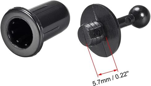 uxcell Speaker Small Peg Kit Guides 25.5mm Black Dia 6mm 12 Pairs in Saudi Arabia