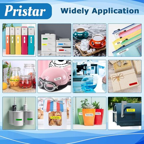 Pristar 6 عبوات متوافقة مع Brother P Touch Label Tape بديل لـ TZe-231 TZ-231 TZe-431 TZe-531 TZe-631 TZe-731 TZe 12 مم 0.47 شريط صانع ملصقات مصفح متعدد الألوان لـ PT-D210 H110 D220 D410 D600 in Kuwait