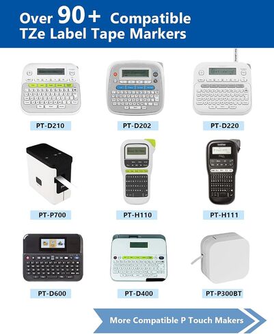 12mm 0.47 Inch Laminated White Compatible with Brother P Touch Label Tape TZ TZe-231 TZ231 TZe231 Refills for Ptouch PT-H110 D210 D220 D400 D600 H103W Label Maker (Black on White, 3-Pack) in Saudi Arabia