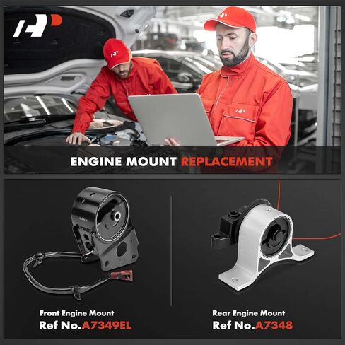 طقم تثبيت محرك A-Premium متوافق مع Nissan Altima 2002-2006، Murano 2003-2007، Maxima 2004-2008، Quest 2004-2009، 3.5L، مجموعة قطعتين، استبدال # 112708J110، 112708J10A in Saudi Arabia