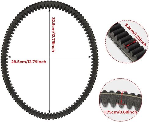 Motoparty Heavy Duty Drive Belt for Polaris RZR XP 1000 Belt for Polaris General RZR XP 1000 / S 1000 2015-2022, Replace for 3211180/3211196 / 3211172/3211148 / 3211142,RZR 1000 XP Accessories in Saudi Arabia