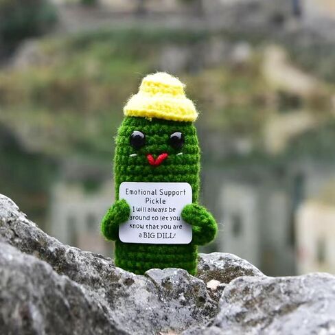 Positive Funny Potato Head with Card Mini Crochet Knitting for Handmade Emotional Support Pickled Gift Party Decoration Encouragement in Saudi Arabia