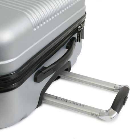 Perry Ellis Forte Hardside Spinner Check in Luggage 29", Silver, One Size in Saudi Arabia