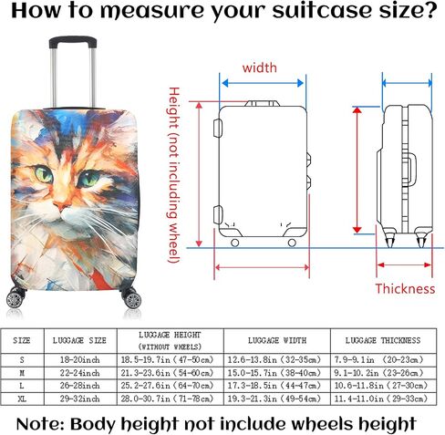 Luggage Cover, Elastic Washable Stretch Suitcase Protector, Approved Travel Accessories Baggage Covers for 18-20 Inch Luggage(S) in Saudi Arabia
