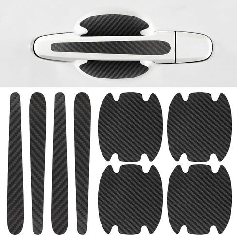 8PCS Car Door Handle Scratch Protector Set, Clear Transparent Guard Cover Avoiding Scratches, Auto Door Cup Protective Sticker for Most Door Handles in Saudi Arabia