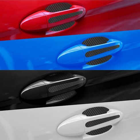 8PCS Car Door Handle Scratch Protector Set, Clear Transparent Guard Cover Avoiding Scratches, Auto Door Cup Protective Sticker for Most Door Handles in Saudi Arabia